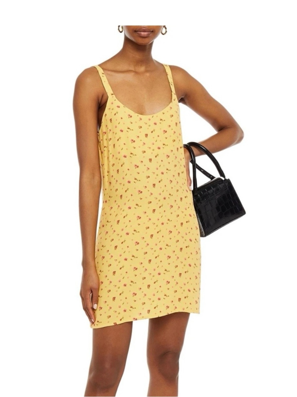Reformation Puglia Dress Gwen Yellow Floral Mini
Slip Tank Dress Size 2